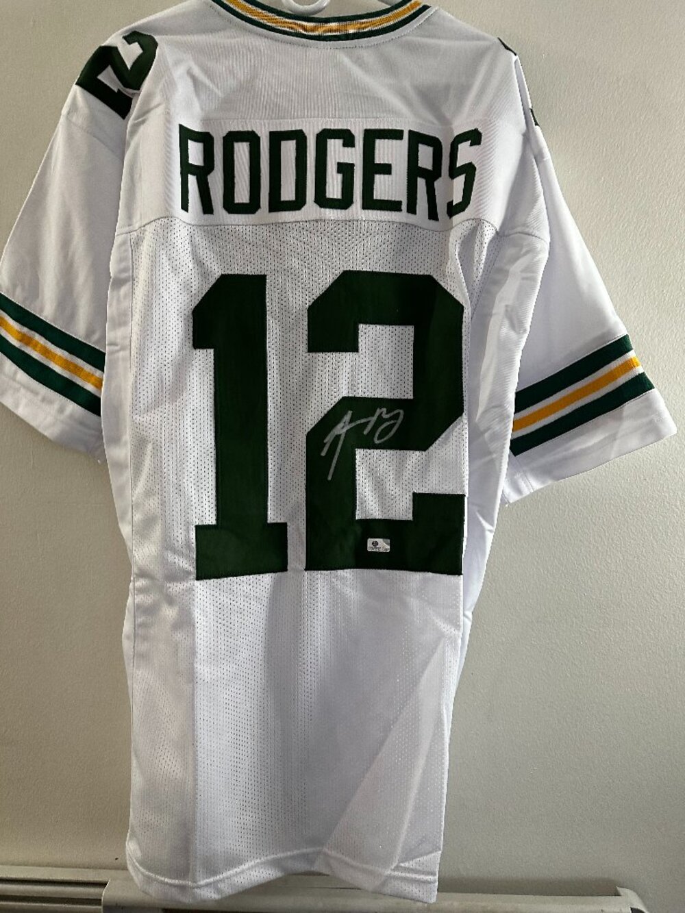 AARON RODGERS SIGNED GREEN BAY PACKERS QB AUTOGRAPHED CUSTOM JERSEY wCOA XL 874